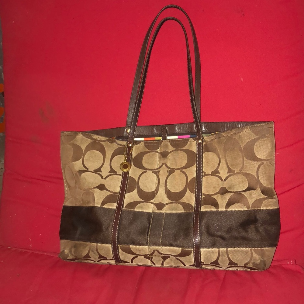 🛑SOLD🛑AUTHENTIC COACH TOTE - Picture 2 of 6